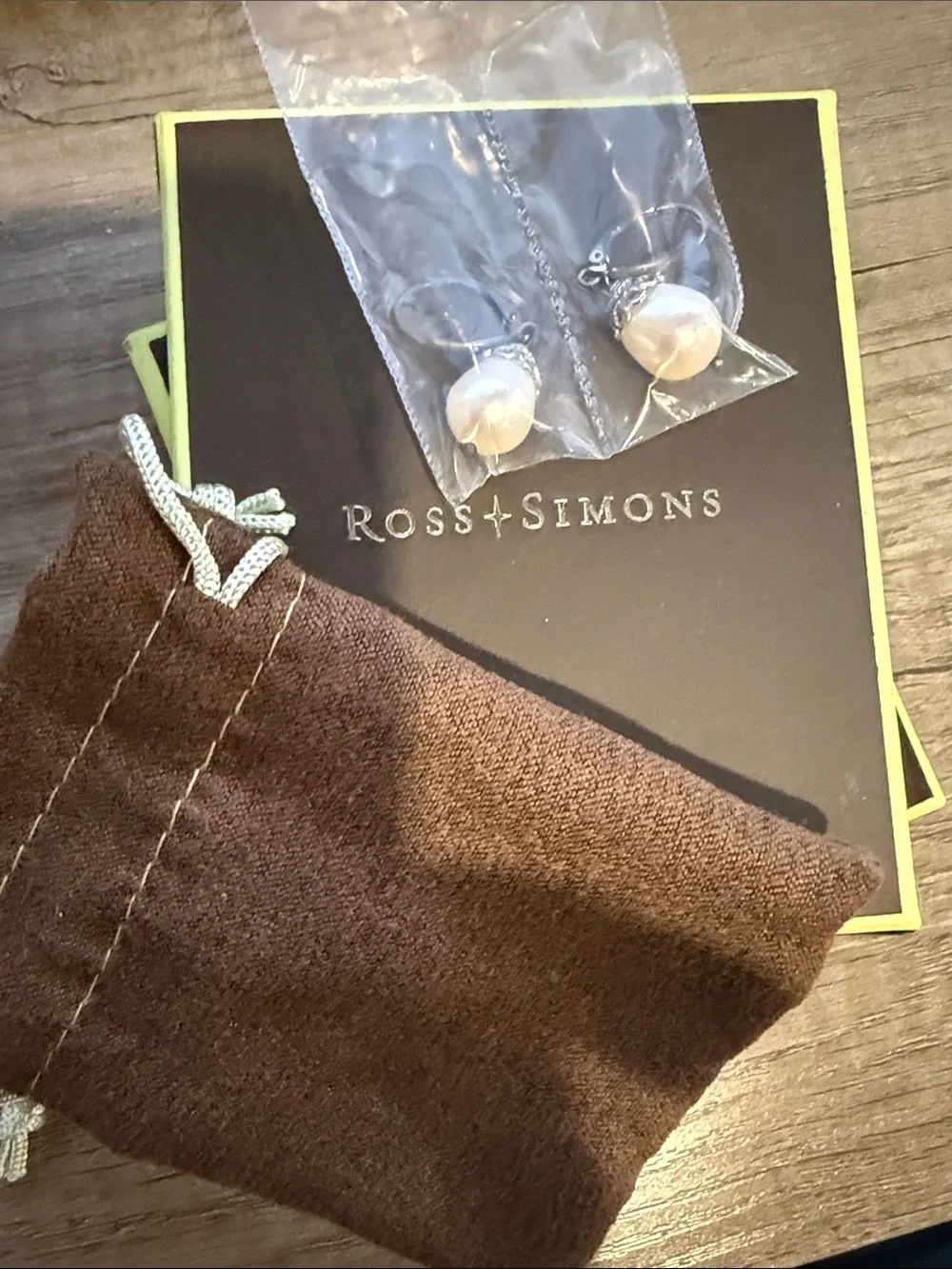 Ross-Simons Silver-Top White Pearl Drop Earrings